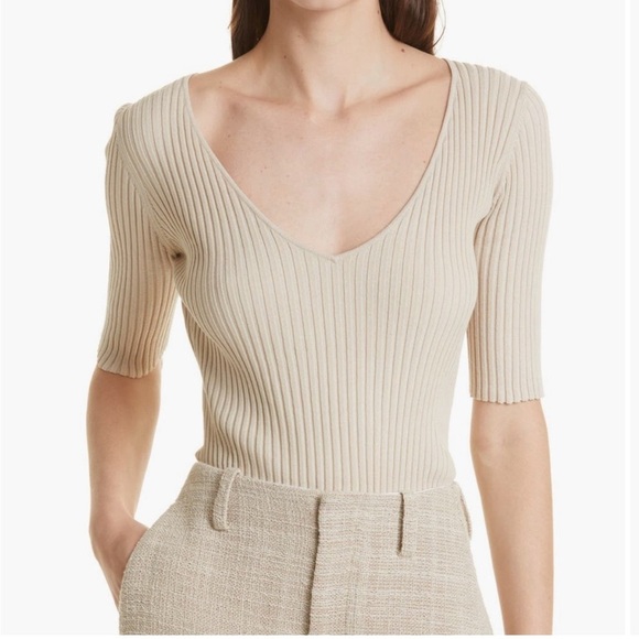 Malene Birger Ajunie V-Neck Top Size Small